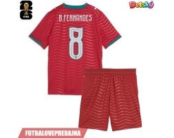 Lacne Dětský Futbalové dres Portugalsko Bruno Fernandes #8 MS 2026 Krátky Rukáv - Domáci (+ trenírky)